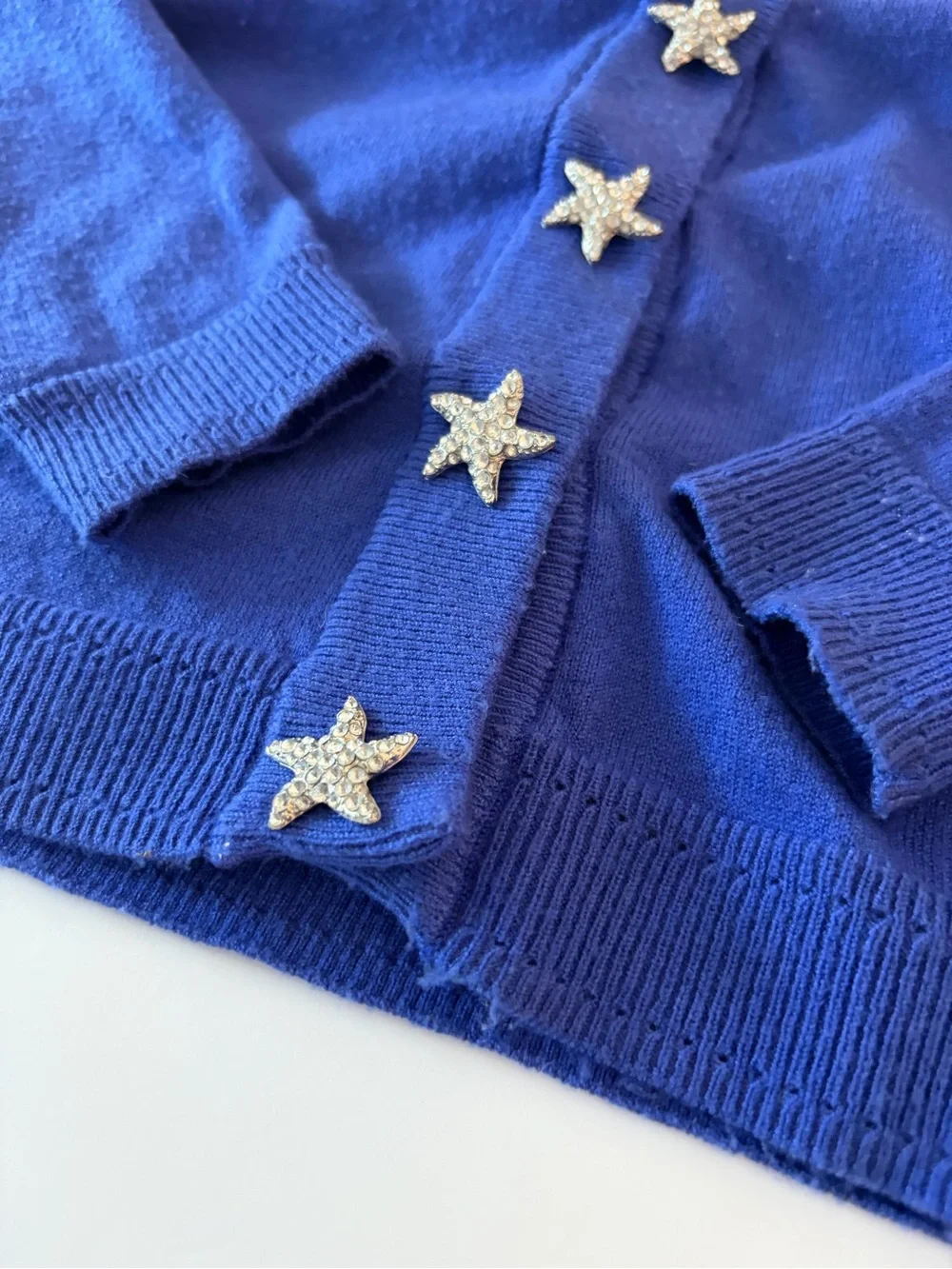 Milly Minis Girls Vibrant Blue Long Sleeve Cardigan Sweater Size 10Y